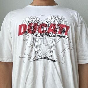 Ducati Desmo Racing White Graphic T-Shirt